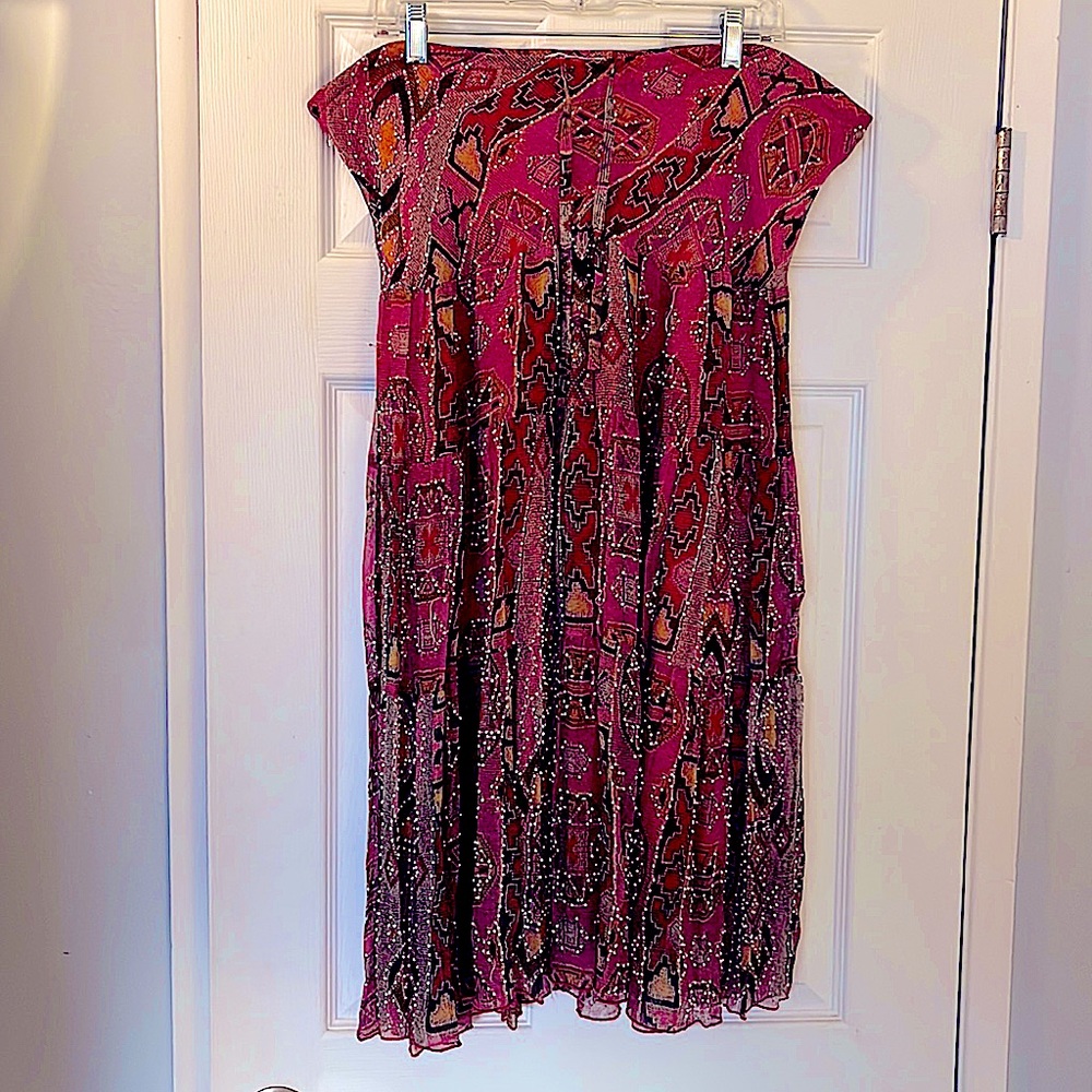 DVF Drawstring Hand-Beaded Skirt, size 8